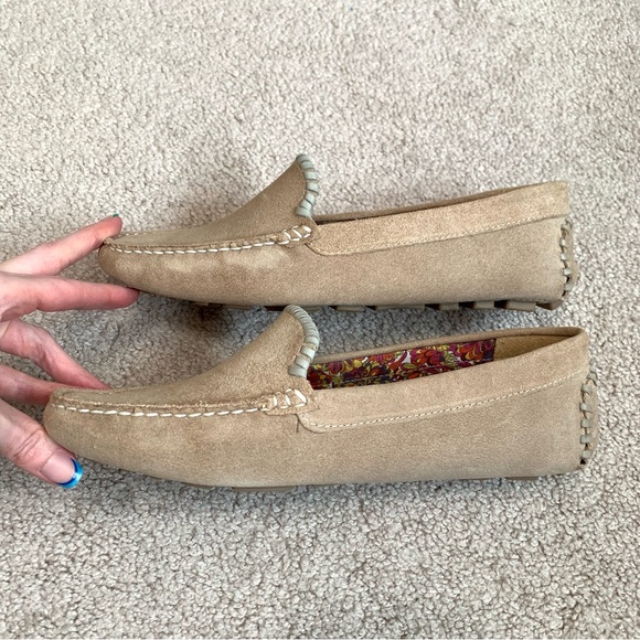 JACK ROGERS Taylor Tan Suede Slip-On Loafers Driving Moccasins Shoes Sz 11 - Picture 5 of 9